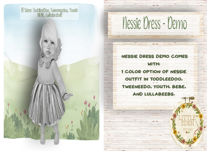 Second Life Marketplace {Little Eden} Nessie Dress Demo